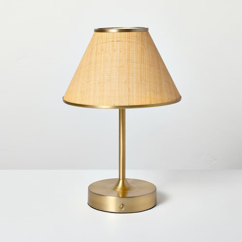 Woven portable table lamp - table,