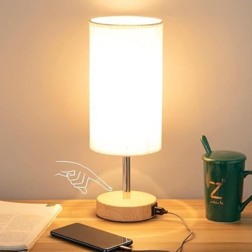 Table lamp with usb - with,